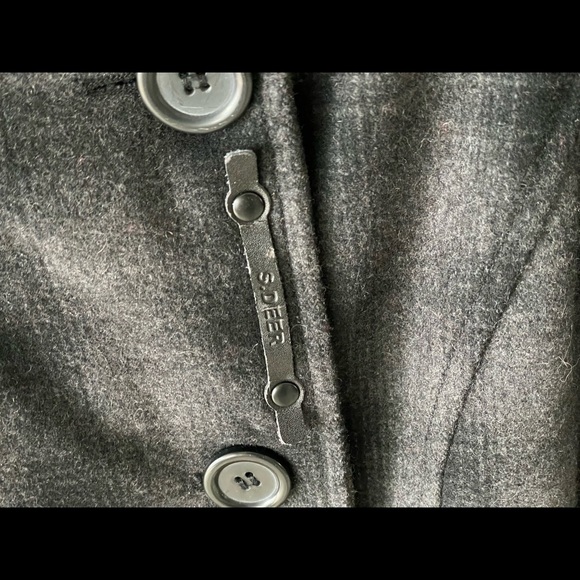 Checkered Wool Blend Hooded Coat - Picture 7 of 7